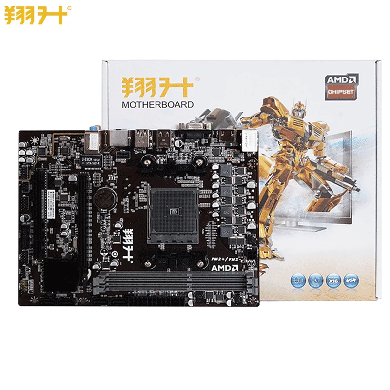 

New ASL A68M for AMD FM2/FM2+ DDR3 Desktops Motherboard with VGA HDMI USB 3.0ALC662 Six Channel Sound Effect Chip mainboard PC