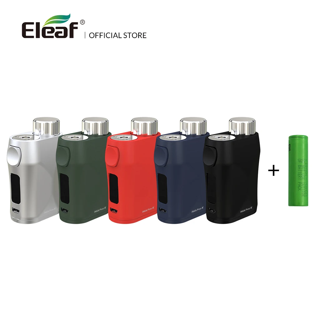 Original Eleaf iStick Pico X Box Mod 75W max Wattage 18650 battery with 0.69-inch Screen Vape Box Mod Electronic Cigarette