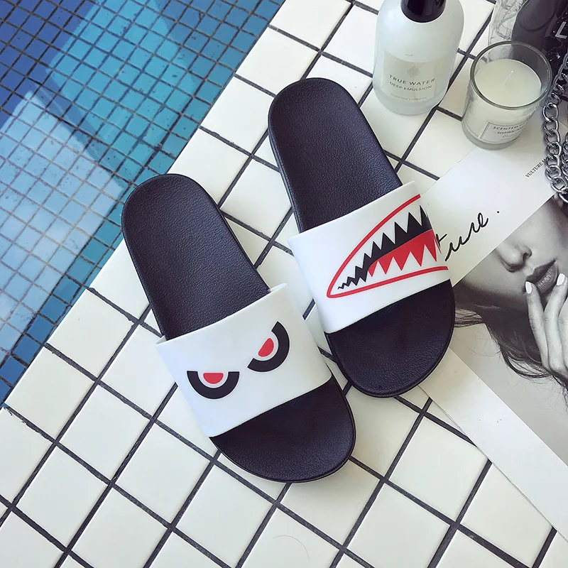 

ASIFN Men Slippers Summer Beach Male Slides Women Non-slip Flip Flops Striped Style Outdoor Indoor Sandals for Couple Soft
