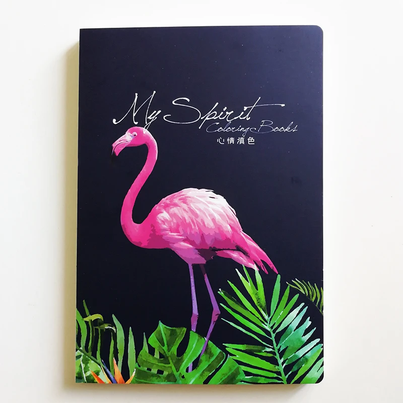 

A5 Dotted Notebook Stationery Bullet Journal with Coloring Flowers and Birds Pages My Spirit Coloring Book Notebook Bujo