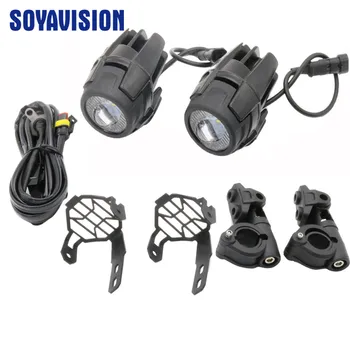 

Motorcycle Auxiliary Fog Lights 40W LED Assembly Combo Black For BMW R1200GS ADV F800GS R1100GS Motorbike Safety Driving Lamp