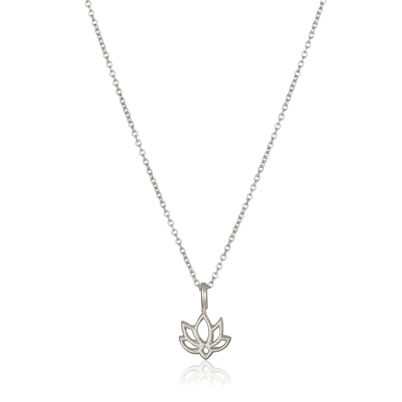 flower necklace silver