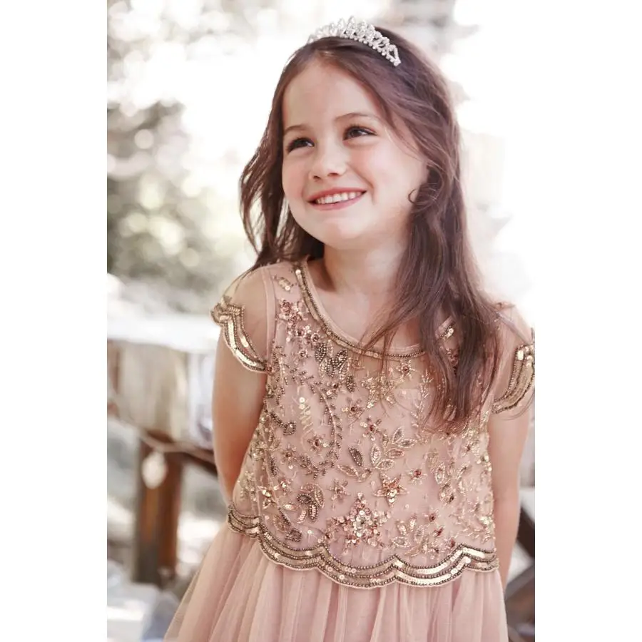

6738 Sequins Princess Costume 2pcs Top + Dress Baby Girls Dress kids dresses for girls wedding wholesale kids toddler clothes