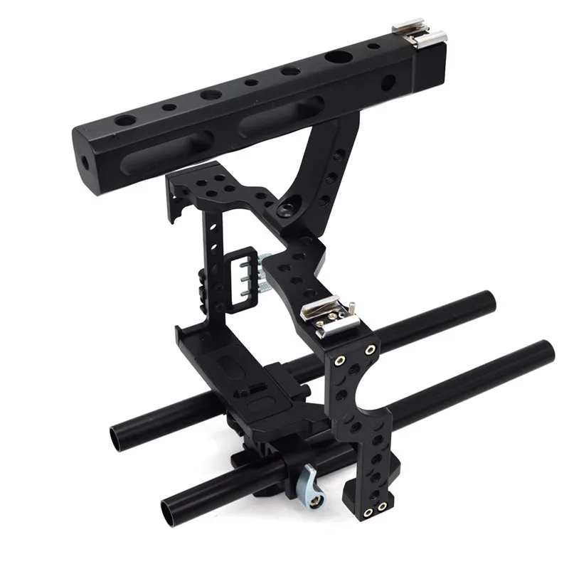

2017 Best Quality Stable DSLR Rod Rig Camera Video Cage Kit & Handle Grip VD-07 for Sony GH4 A7S A7 A7R A7RII A7SII