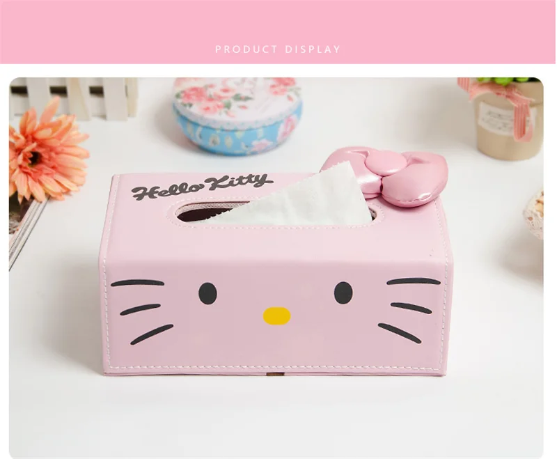 Милый мультфильм hello kitty Дораэмон кожаный тканевый ящик KT Cat Салфетка Обложка