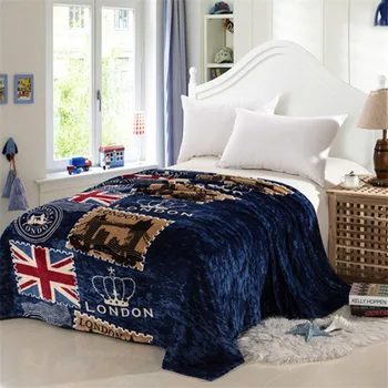 

2017 British style coral wool blanket in bed leisure sleep bedding, 150 * 200cm, 180 * 200cm, 200 * 230cm single bed Double Bed