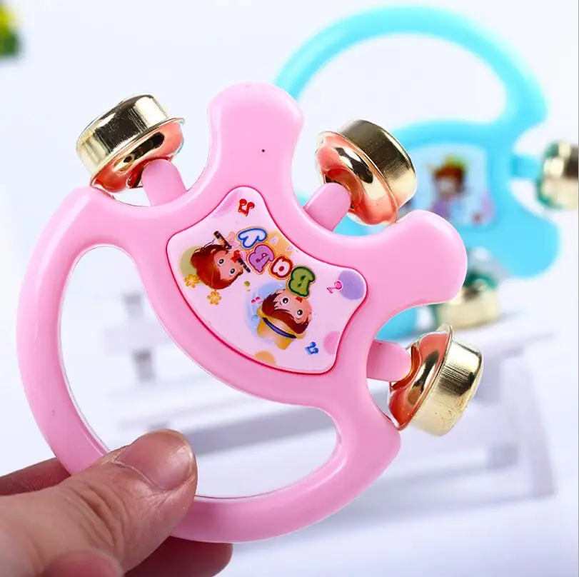 Baby Bell Toy kid Handle Activity Bell Stick Shaker Rattle Toy bell for
