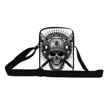 Дети с перекрестными ремешками Курьерские сумки 3D череп характер Сумки через плечо для подростка Шум Для мужчин Мини Сумки на плечо детская сумочка