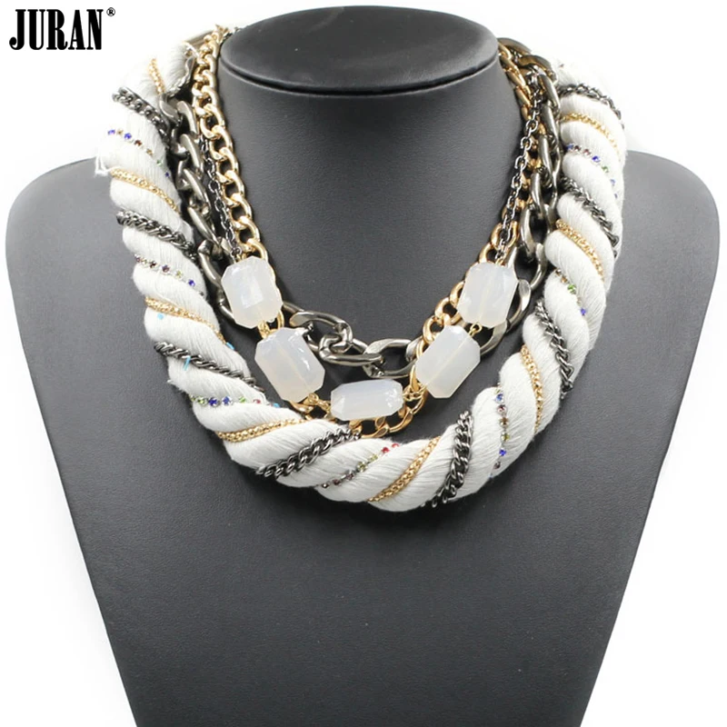 2017 NEW Z fashion necklace collar bib chunky yarn Necklaces & Pendants