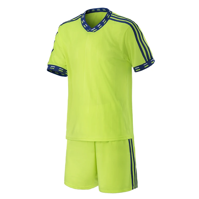Детская Футбольная форма для взрослых, Футбольная спортивная одежда костюмы для состязаний, ткань впитывающая влагу - Цвет: Зеленый