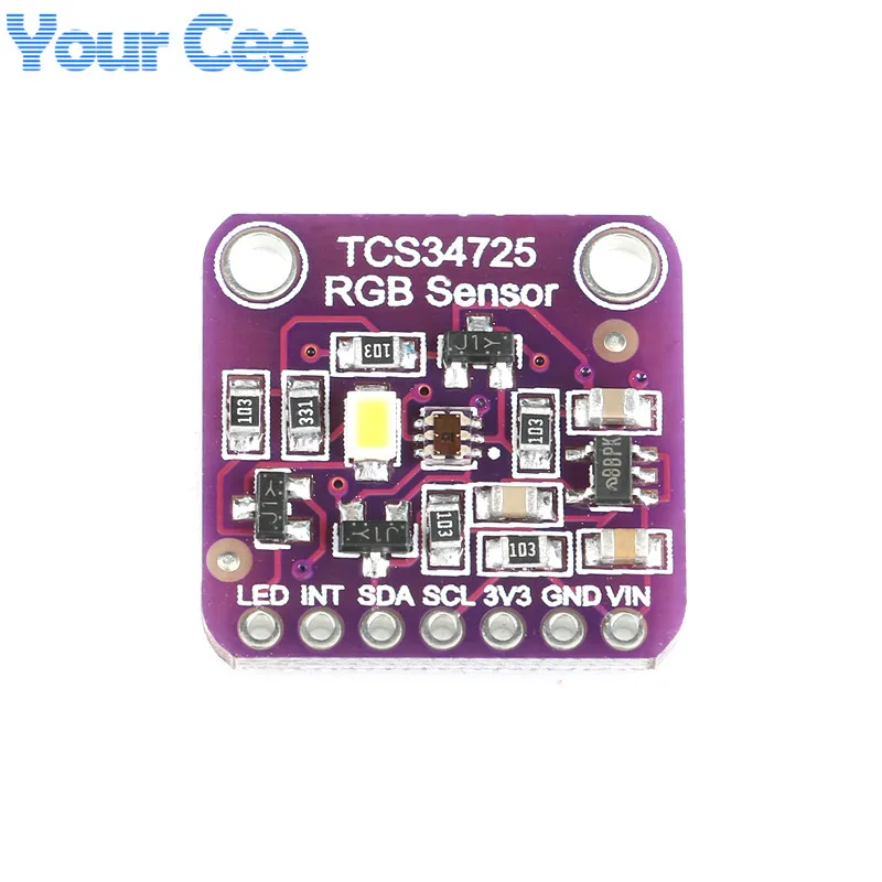Цветной датчик TCS34725 RGB модуль макетной платы с цветным датчиком Diy Электронная