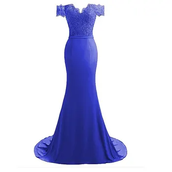 

Formal prom dresses long mermaid off the shoulder burgendy royal blue grey purple sweetheart simple evening prom gowns L007