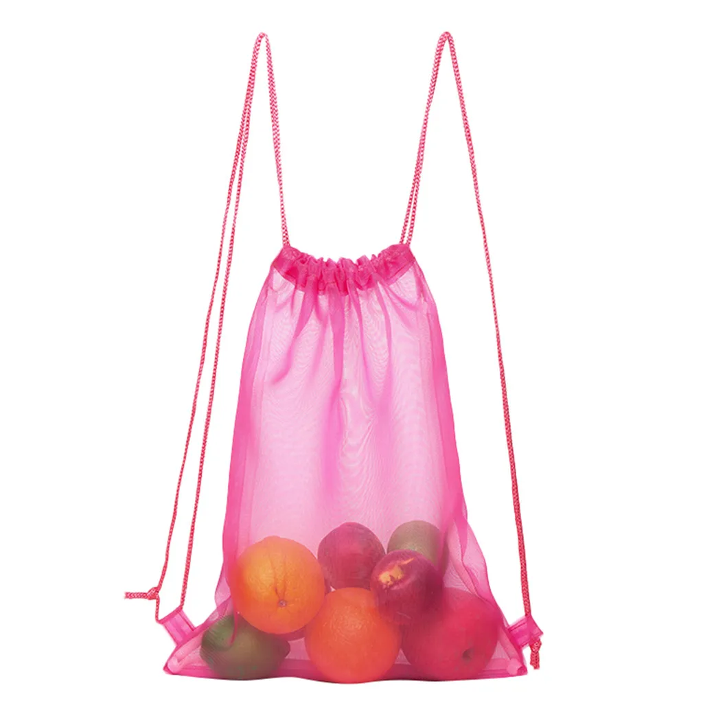 Прозрачный затягивающийся сетчатый мешок спортивный водонепроницаемый рюкзак комплект карман пляжная сумка спортивные сумки для тренажерного зала# YJ