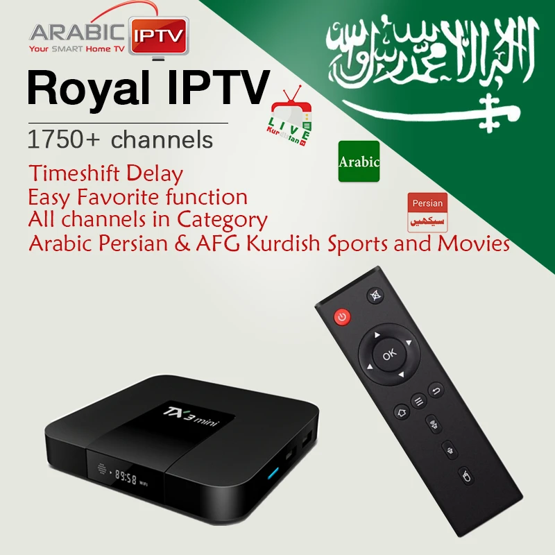 

TX3MINI Royal IPTV Europe Arabic Nordic Persian Kurdish Netherland African IPTV Amlogic S905W 4K WiFi Android Smart IPTV Box