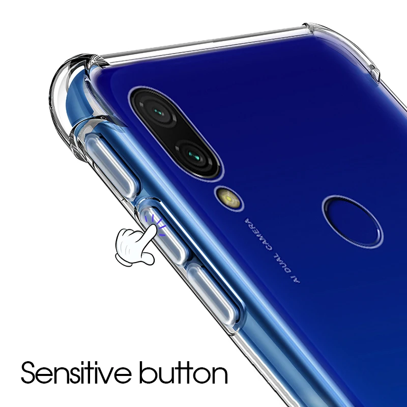 Противоударный чехол для телефона Xiaomi Redmi Note 6 7 8 Pro 6A мягкий из ТПУ Mi 9 9T Max 3 Play Pocophone