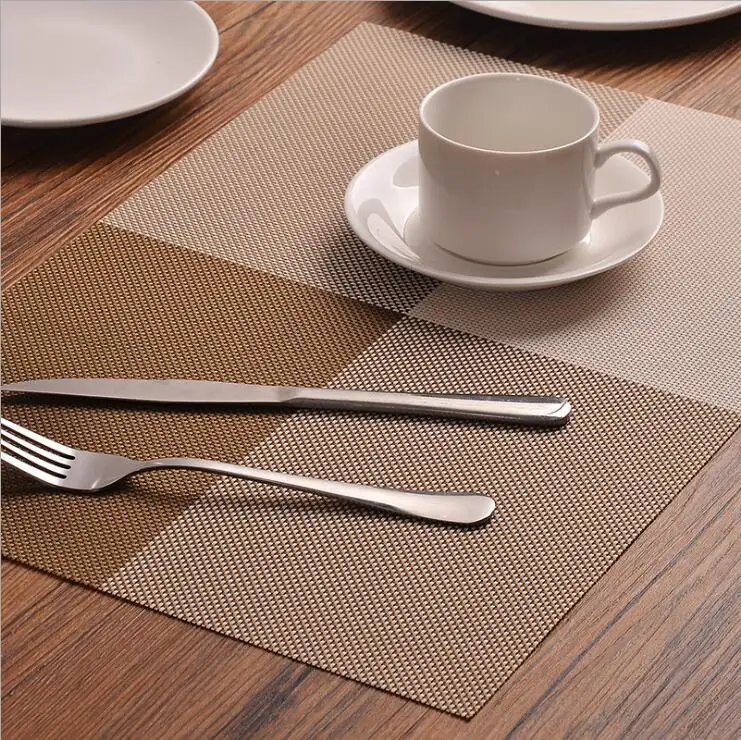  Fyjafon 4/6pieces Set Kitchen Table Mats Europe Restaurant PVC Place Mat Heat Protection Hotel Plac