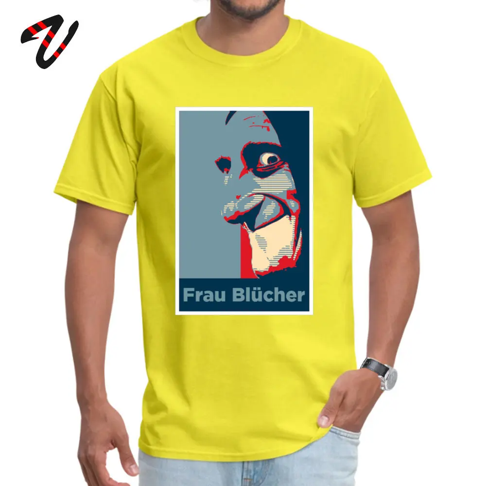 Frau Blucher Tops Shirts 2019 Discount O Neck Custom Short Sleeve 100% Cotton Men Tshirts Design Tops T Shirt Free Shipping Frau Blucher 10135 yellow