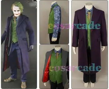 

5 Pcs Batman Dark Night Joker Cosplay Costume For Adult Men