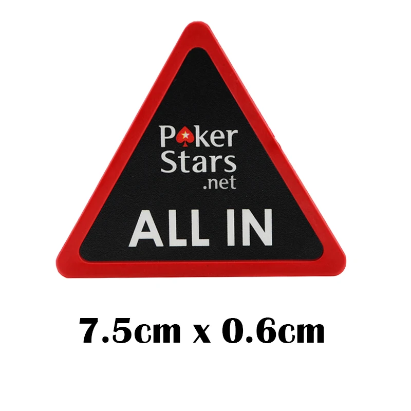 Pokerstars All In 75мм Poker Accessories Большой Размер фишки покер Poker Stars All In Poker Dealer Button - Цвет: All in