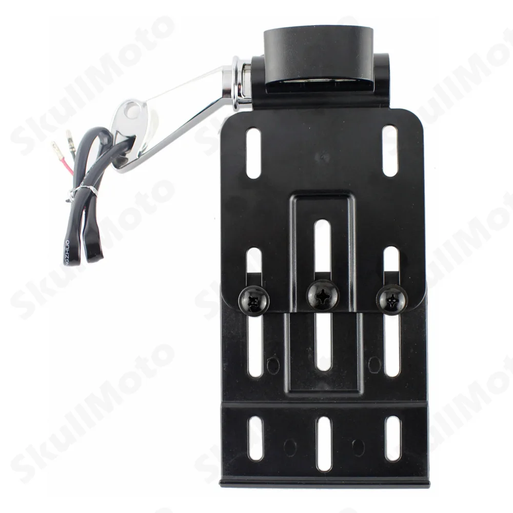 BLACK FLAMES METAL BIKE MOTORCYCLE License Plate Frame Holder