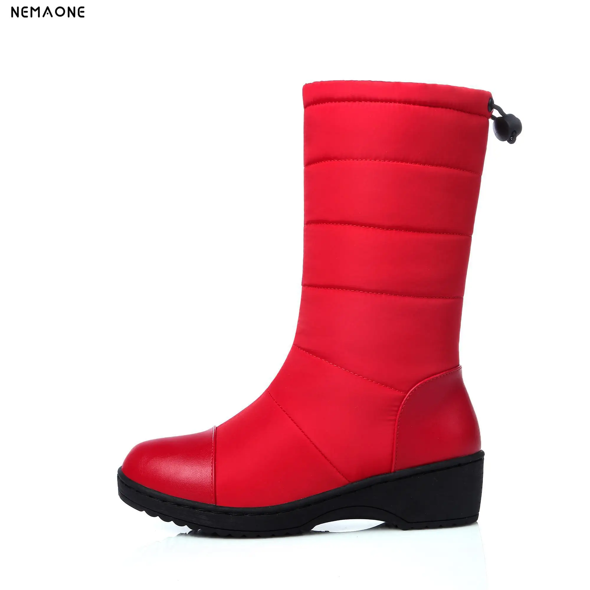 

NEMAONE snow boots 2019 Winter brand warm non-slip waterproof women boots mother shoes casual cotton winter autumn femal shoes