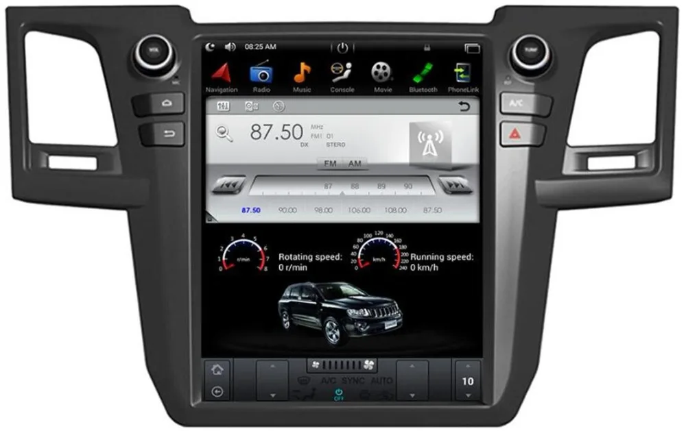 Best Pure 12.1"Tesla Android 7.1/6.0 Fit TOYOTA Fortuner/HILUX Revo 2010 2011 2012 2013 2014 2015 Car DVD Player Navigation GPS Radio 2