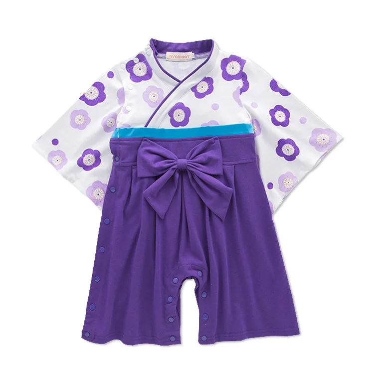 Японское кимоно, ночной халат для маленьких девочек хлопковая забавная одежда для маленьких мальчиков, комбинезоны, новорожденный, младенец Костюмы набор для детей, джинсовые комбинезоны, костюмы на Хэллоуин - Цвет: 4