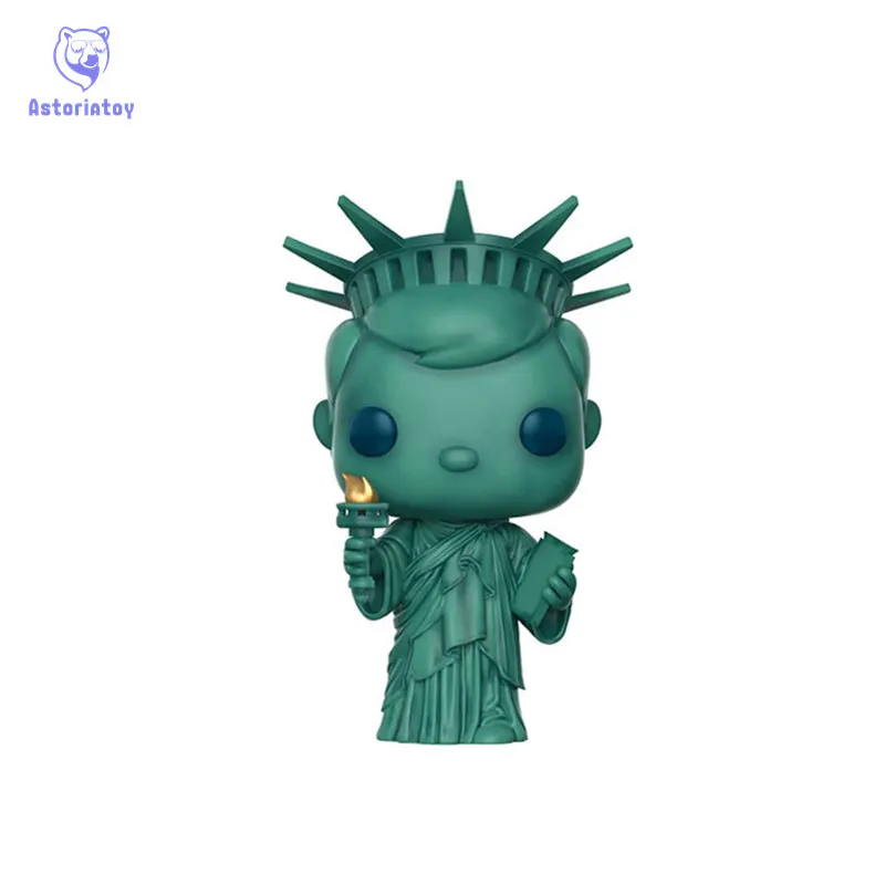 

NEW 10cm Statue Of Liberty Freddy action figure big Bobble Head Q Edition no box for Car Decoration