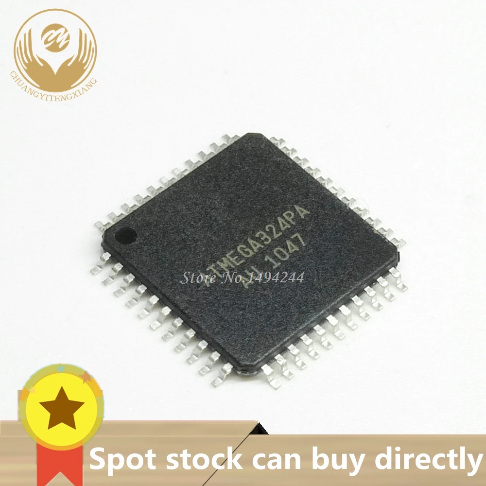 Пятно ATMEGA324PA AU ATMEGA324 IC MCU 8BIT 32KB флэш 44 КБ QFP44 1 шт.|Реле| |