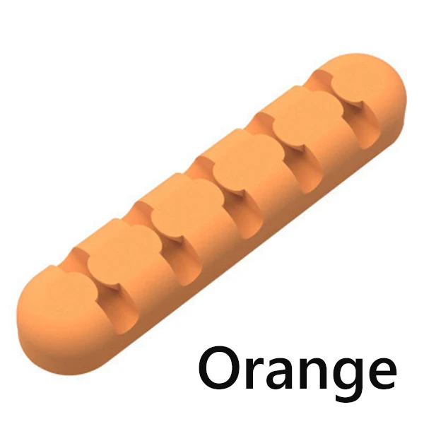 Suntaiho Кабельный органайзер намотки зажимы намотки наушников намотка кабеля для MP3 MP4 наушники в форме мыши провода хранения кремния кабель зарядного устройства - Цвет: Orange