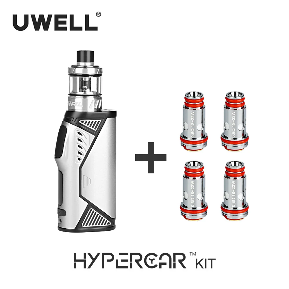 UWELL Hypercar Kit & 4Pcs/Pack Whirl Tank Coil Set 5-80W 18650 Battery Or USB Charging 2018 New Arrival E-cigarette Vape Kit UWELL Hypercar Kit & 4Pcs/Pack Whirl Tank Coil Set 5-80W 18650 Battery Or USB Charging 2018 New Arrival E-cigarette Vape Kit