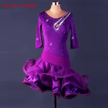 Женское платье для латинских танцев, новинка, для соревнований, для девочек, детский бальный костюм, для взрослых, для дам, женщин, s, танго, Самба