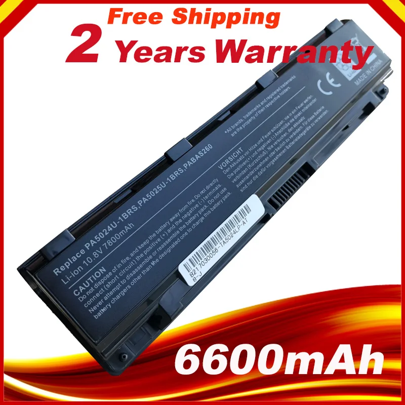 Аккумулятор на 7800 мА · ч для Toshiba Satellite C800 C840 C850 C870 L800 L830 L840 L850 L870 M800 M840 P800 P840 P850 P870 C855