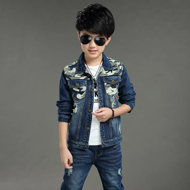  Baby Boys Clothing Set 2019 Fashion Boys Suits Denim Jeans Coat 2Pcs Sets Toddler Kids Casual Cloth