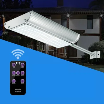 

Solar Lights Outdoor Solder RC Aluminum Alloy Lamp Wireless IP65 Waterproof Security Lightting for Garden Wall 70 LED 1100LM