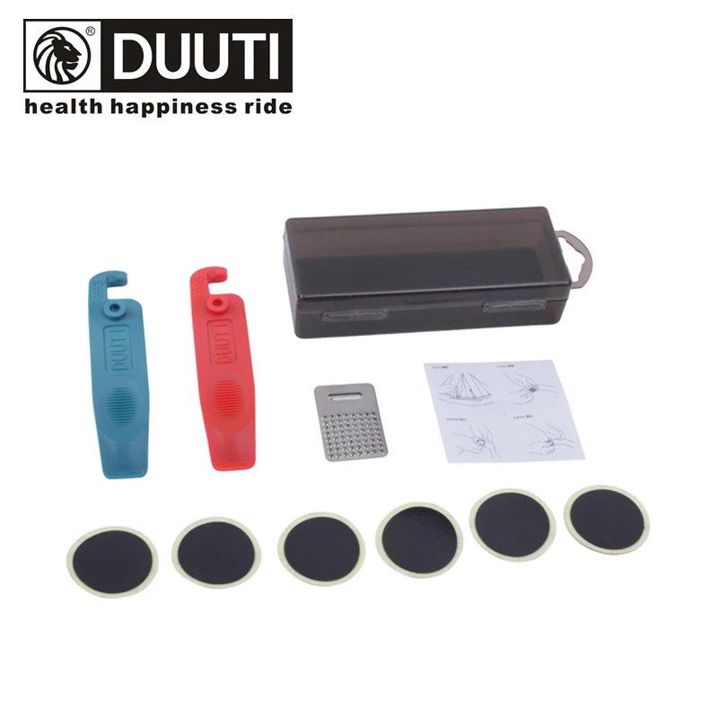 cheap PCycling Bike Bicycle Cycling 3 in 1 Tire Repair Kit Portable Tool Set Ultralight Patch Rubber Fetal Alloy Crowbar High Quality