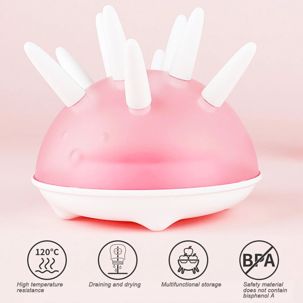 Fashion Bottle Dryers Hanging Up To Six Sets Of Milk Bottles Drying Rack Effectively Prevent Secondary Pollution And Bacterial (5)