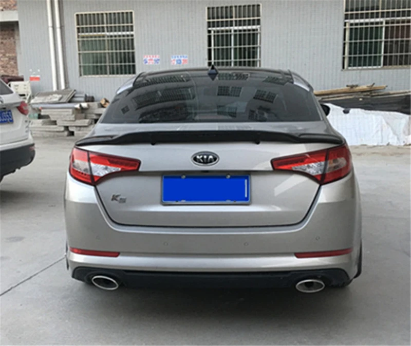 Используется для KIA k5/спойлер OPTIMA 2011 2012 2013 год глянцевое углеродное волокно/FRP заднее крыло R стиль спойлер, аксессуары