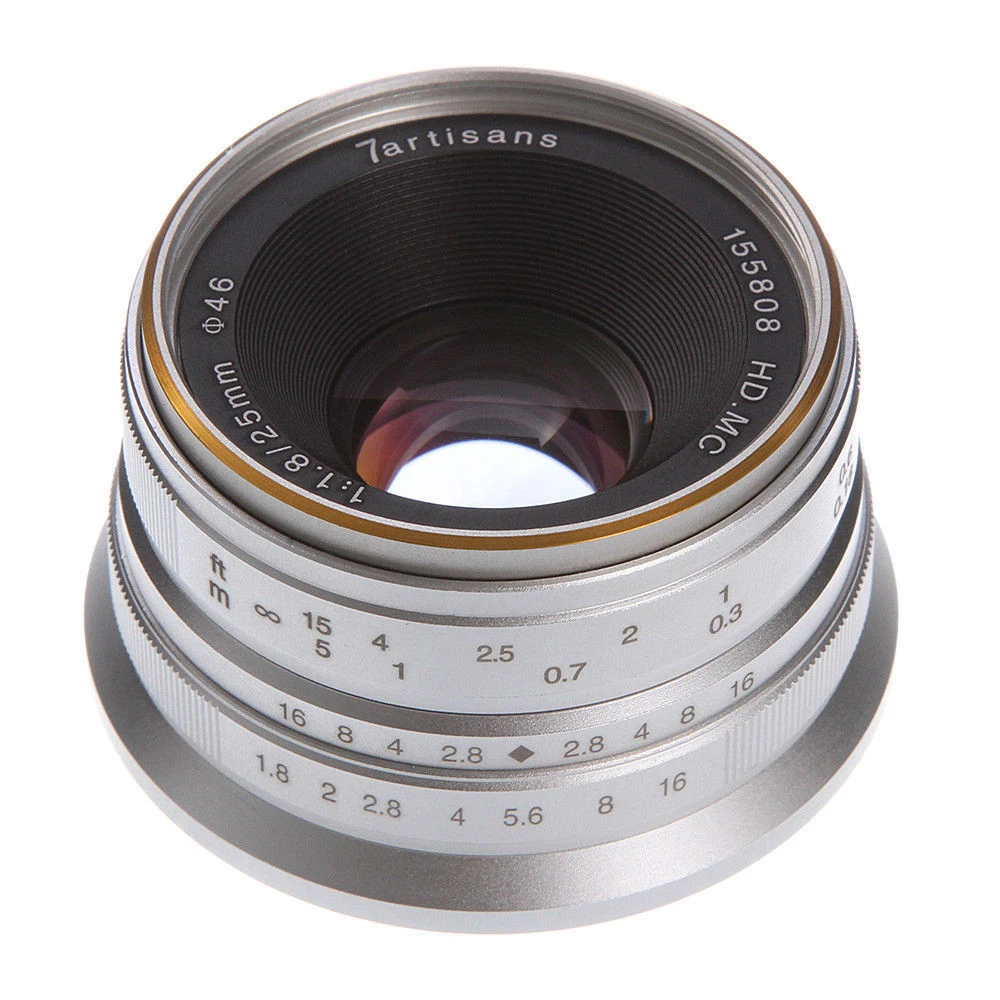 Объектив 7artisans 25 мм F1.8 Prime линзы с одним фокусом для E Mount Sony Canon Mout Micro 4/3 камер Olympus