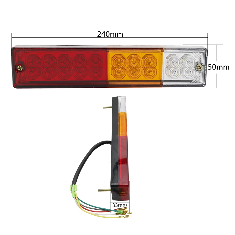 2 шт. 12 В 24 В 20LED авто Стоп задний фонарь стоп Обратный Свет Поворотная Лодка ATV грузовик прицеп фара грузовика