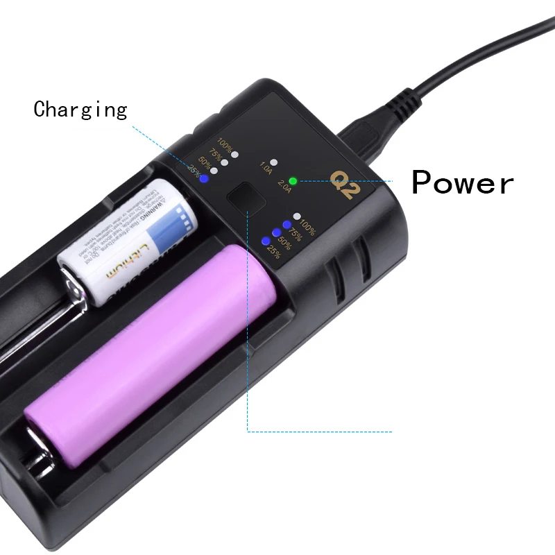 Thbelieve 18650 Battery Charger 2 Slots Smart LED Baterie Chargers AAAAA 1.2V NICDNIHM 2665018500 3.7V-4.2V Batery Chargeur) (11)