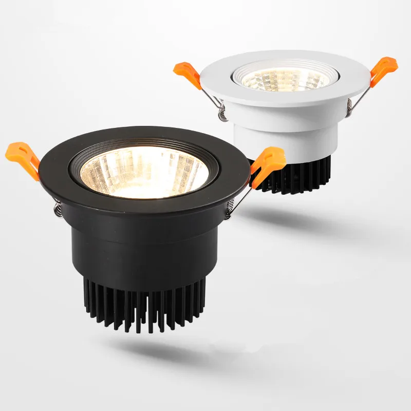 Dimmable круглый 3 Вт 15 Светодиодный светильник встраиваемый COB светодиодный