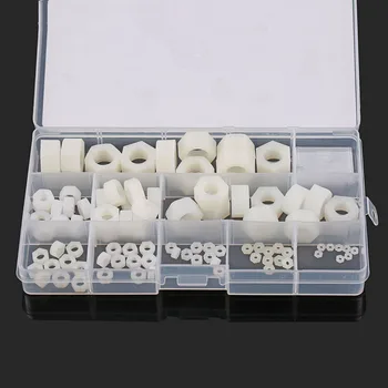 

M2M2.5M3M4M5M6M8M10M12 Nylon Hex Nuts, Plastic Nuts, Nylon Nut Set