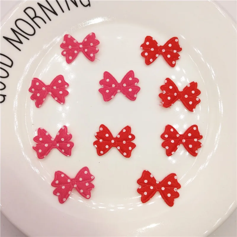 

80pcs/lot Red Bowknot For Clothes Sewing Supplies DIY Craft Decoration