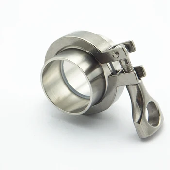 

304 Stainless Steel Pipe Fitting 42mm Pipe OD Sanitary Weld Ferrule + 1.5" Tri Clamp + Silicon Gasket