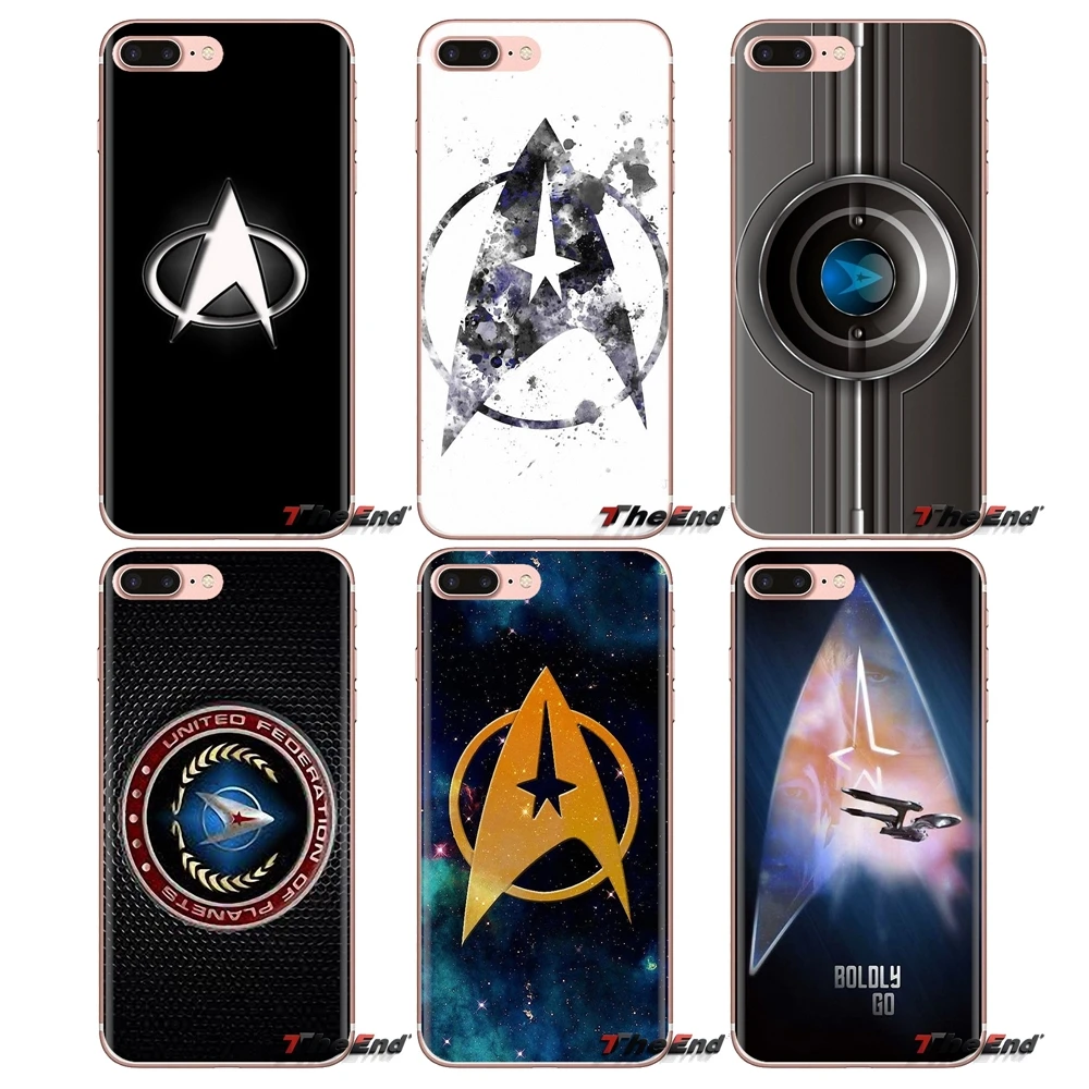 Мягкие чехлы для Sony Xperia Z Z1 Z2 Z3 Z5 compact M2 M4 M5 C4 E3 T3 XA Huawei Mate 7 8 Y3II Star trek star Логотип