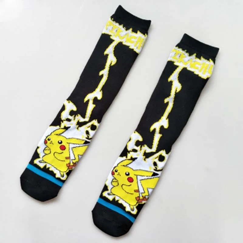 Длинные и короткие носки Pokemon GO, женские и мужские носки для костюмированной вечеринки с рисунком Пикачу, супер Мэри, Покемон Болл, впитывающие пот