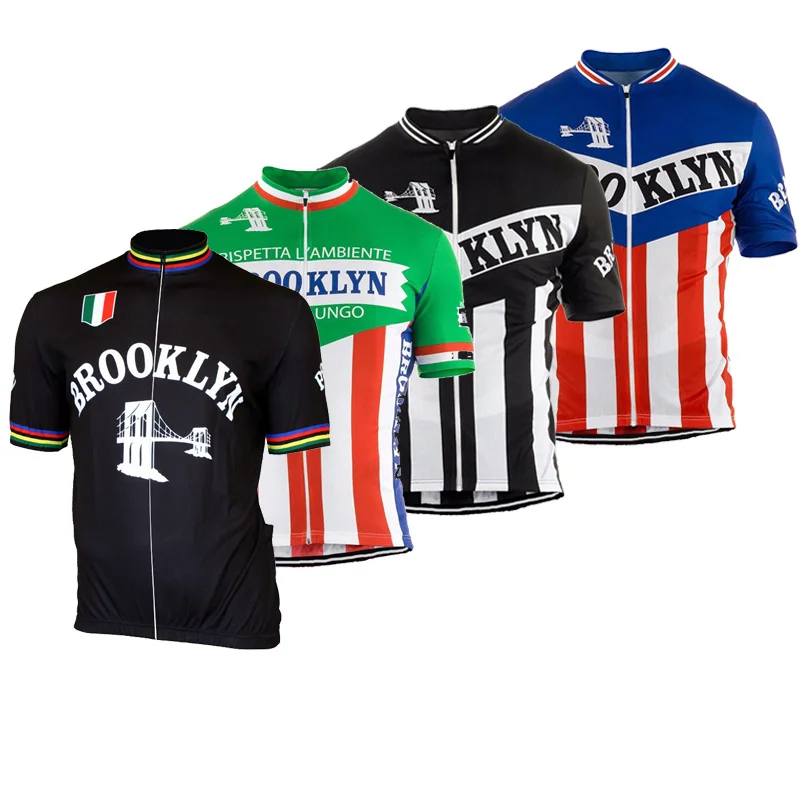 Italy retro cycling jersey men short sleeve summer cycling top brooklyn