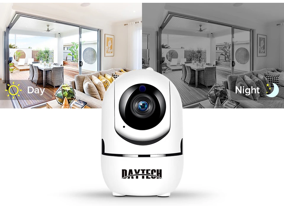 Daytech WiFi IP камера 720P домашняя камера безопасности беспроводная Wi-Fi радионяня ночное видение ИК двухстороннее аудио