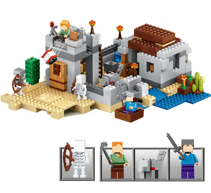 

LELE My world Minecraft Desert 531PCS Building Blocks Bricks Toys For Children Gift Compatible With mye